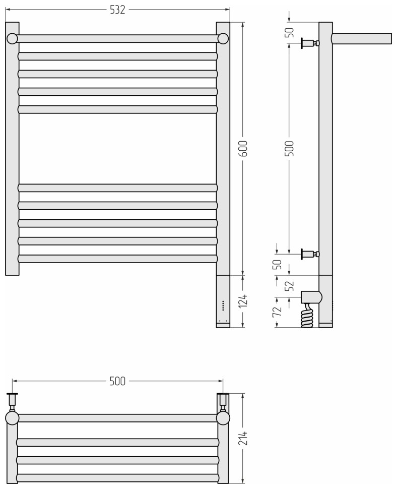 Богема с полкой 3.0 600х500 / МЭМ правый