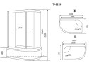 Timo Standart T-1110 L душевая кабина 110*85*220