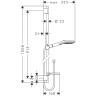 Душевой гарнитур Hansgrohe Raindance Select 120 3jet 90, 26621000 хром