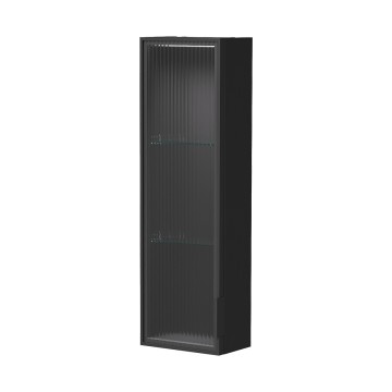 AQM9005MB "S5" Шкаф со стеклом узкий универсальный 250х148х800 мм., дуб черный