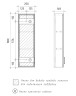 AQM9005MB "S5" Шкаф со стеклом узкий универсальный 250х148х800 мм., дуб черный