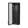 AQM9005MB "S5" Шкаф со стеклом узкий универсальный 250х148х800 мм., дуб черный