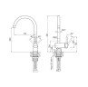 Смеситель для кухни Bend, нержавеющая сталь, Be212066-SS(BS), Paulmark
