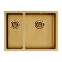 Мойка нерж. сталь GERBERG 59/2S UNI, PM225944-BGR, брашированное золото, правая, PVD, 590х440мм, Paulmark