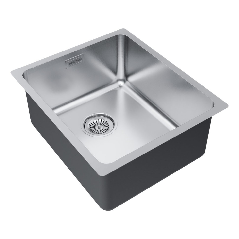Мойка нерж. сталь VISTA 38, PM904438-BS, брашированная нерж.сталь, 380х440мм, Paulmark