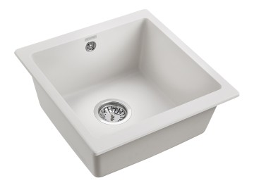 Мойка GERA 50, IT-GRANIT, PM104546-WH, белый, 445х460, подст. мон. Paulmark