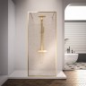 Душевая перегородка Veconi Korato KR-90GL, 1000x2000, брашированное золото, стекло ламинированное золото