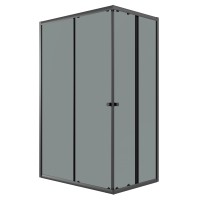 Душевое ограждение Niagara Eco NG-1118-14QT (110х80х190) прямоугольник,раздвижное,черный,стекло тонированное,1 место