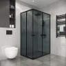 Душевое ограждение Niagara Eco NG-1118-14QT (110х80х190) прямоугольник,раздвижное,черный,стекло тонированное,1 место