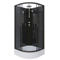 Душевая кабина Niagara Classic NG-6501-14BKT (90х90х210) средний поддон(26см),черный,стекло тонированное,4 места