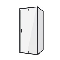 Душевое ограждение Niagara Nova NG-83-8AB-A80B (80х80х195) квадрат,черный,дверь распашная,стекло прозрачное,2 места