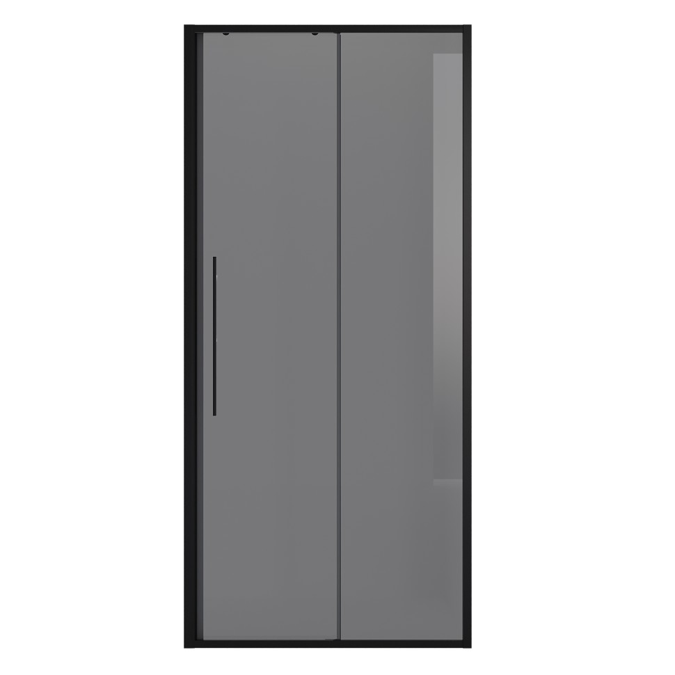 Дверь в нишу Niagara Nova NG-85-9TB (90х195) черный матовый,стекло тонированное,дверь раздвижная,1 место