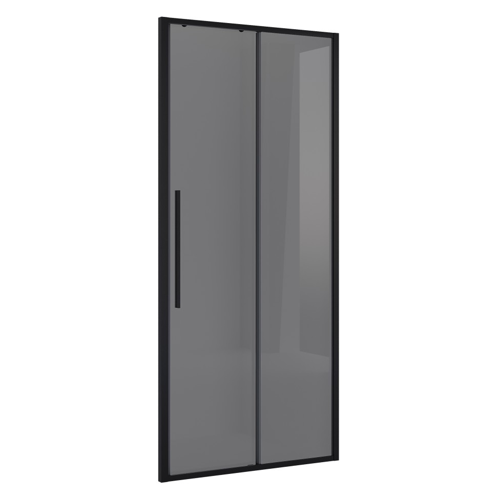 Дверь в нишу Niagara Nova NG-85-9TB (90х195) черный матовый,стекло тонированное,дверь раздвижная,1 место