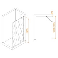 Душевая перегородка RGW WA-110W (Прозрачное, 1100)