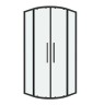 Душевое ограждение Grossman Cosmo 301.K33.02.8080.21.00 (80х80х195) четверть круга,раздвижная,черный матовый,стекло прозрачное, 1 место