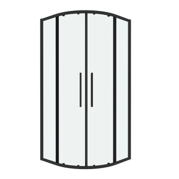 Душевое ограждение Grossman Cosmo 301.K33.02.8080.21.00 (80х80х195) четверть круга,раздвижная,черный матовый,стекло прозрачное, 1 место