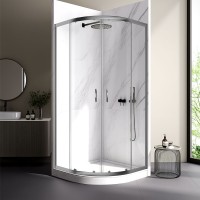 Душевой угол Veconi Rovigo RV-202GR, 900x900x1900, брашированный графит, прозрачное стекло