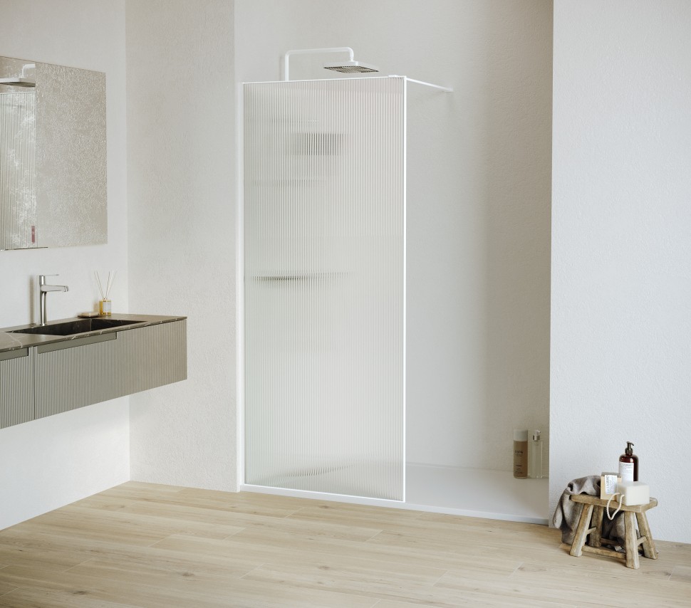 Душевая перегородка RGW WA-08W (Ribbed (Ребристое), 1200)