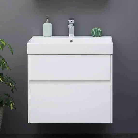 Тумба с раковиной Aquanet Бруклин 60 белый