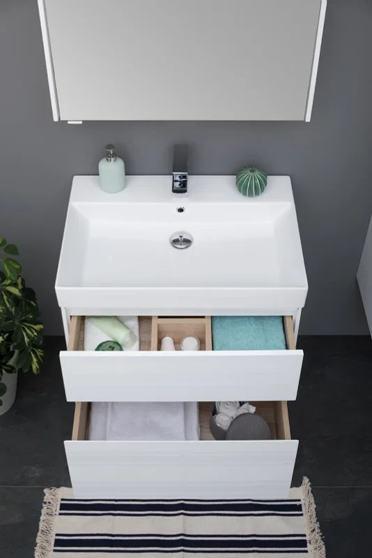 Тумба с раковиной Aquanet Бруклин 60 белый