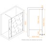 Душевая перегородка RGW WA-054B (WA-010B + Z-072B) (Прозрачное, 1400)