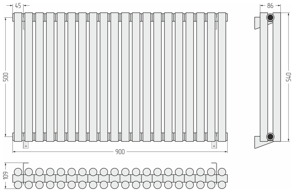 Эстет-11 500х900 20 секций