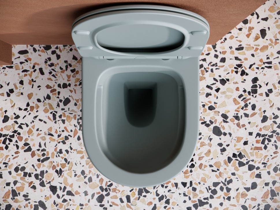 Подвесной унитаз Balearica Rimless (цвет Черный Матовый) CN6000MH