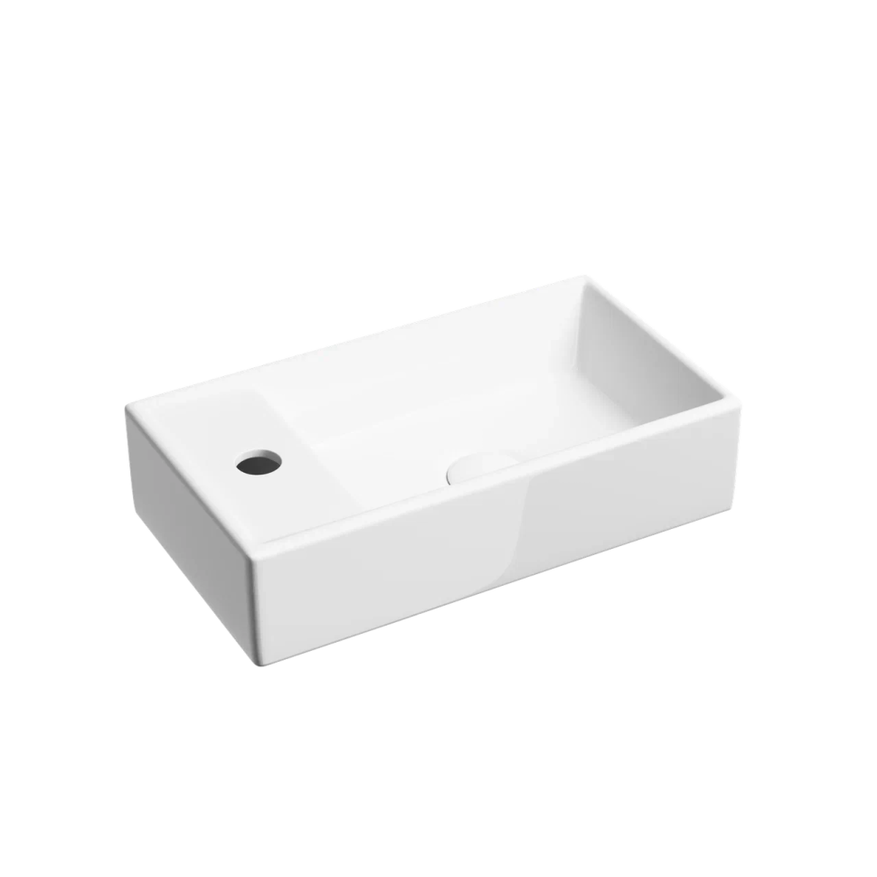 Умывальник подвесной прямоугольный (чаша справа, отверстие под смеситель слева) Element 407x217x100