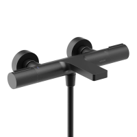 Термостатический смеситель для ванны и душа SANCOS Etna, черный матовый, арт. SC9006MB