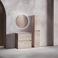 Тумба под раковину SANCOS Libra Floor напольная, 890х450х840, c двумя ящиками оснащенными доводчиками, дуб галифакс натуральный, арт. LB90FEG