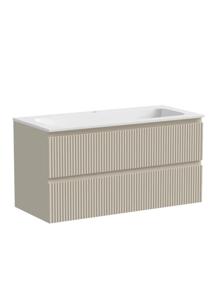 Тумба подвесная SANCOS Snob R 995х445х500, c двумя ящиками оснащенными доводчиками, Beige Soft , арт.SNR100CE