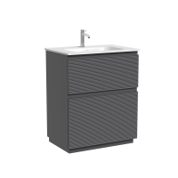 Тумба напольная SANCOS Folk Floor, 690х445х850, c двумя ящиками оснащенными доводчиками, Grey soft, арт.FL70FGS