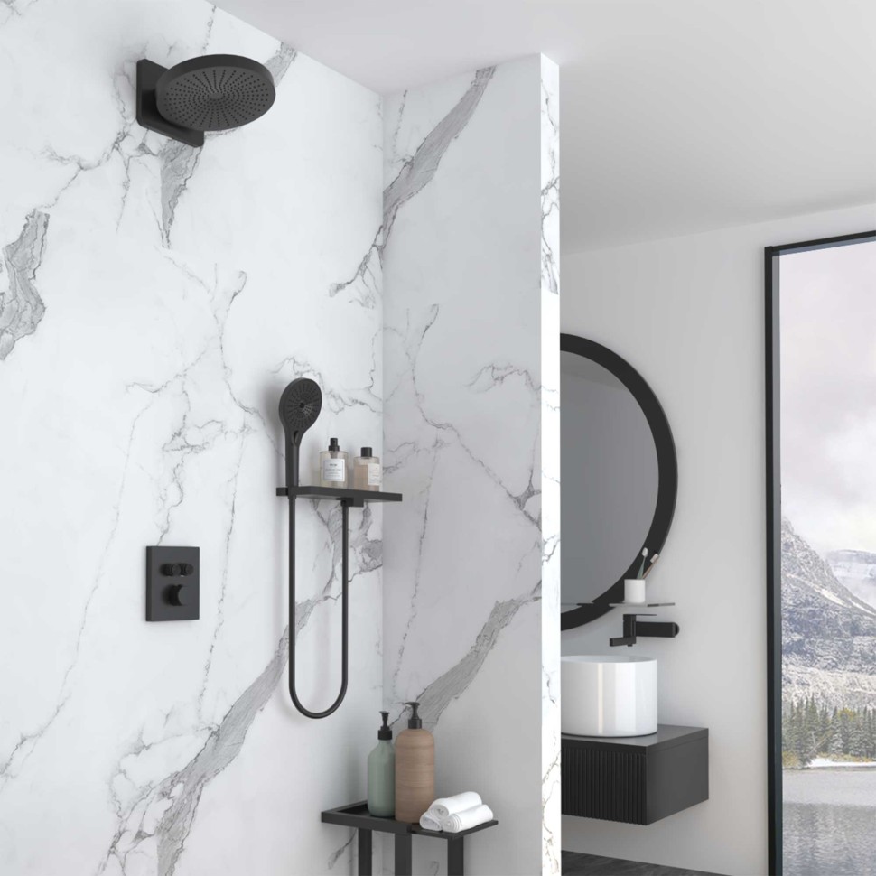 Душевой комплект Inspire VSFW-3I21MT1RMB встраиваемый, термостатический, двухрежимный, черный