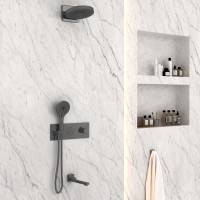 Душевой комплект VSFW-432TI1GM встраиваемый, вороненая сталь