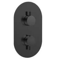 AQM8806MB Siena Встраиваемый термостат на 3 потр. в комплекте с внутр. частью, черный матовый