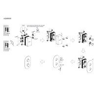AQM8806MB Siena Встраиваемый термостат на 3 потр. в комплекте с внутр. частью, черный матовый
