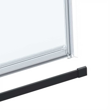 Душевая дверь Комо Софт (Como Soft) VDS-1CS130CLB, 1300, черный, стекло прозрачное
