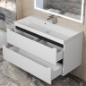 Тумба под раковину для ванной для ванной Uperwood Tanos 100 см, подвесная, белая/графит