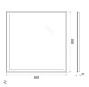 Зеркало BelBagno SPC-GRT-800-800-LED-BTN