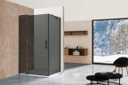 Душевой уголок Extra VSR-1E901090CGB, 900/1000*900, черный, стекло тонированное