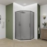 Душевой угол Veconi Ottimo P10 GR, 1000x1000x1900, графит брашинг, стекло тонированное матовое