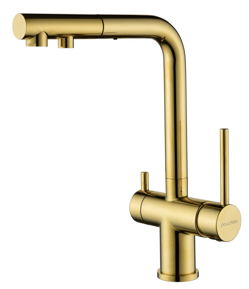 Смеситель для кухни SERPENTINE, золото, Se213222-G, Paulmark