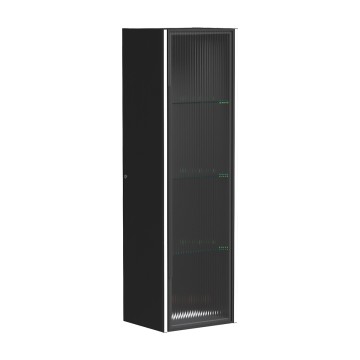 AQM90051MB "S5" Пенал подвесной универсальный 360х300х1200, дуб черный