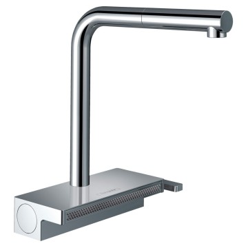 Смеситель для кухни Hansgrohe Aquno Select M81 с выдвижным душем, 2jet, sBox 73830000, хром