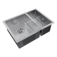Мойка нерж. сталь GERBERG 59/2S UNI, PM225944-BSL, брашированная нерж.сталь, левая, 590х440мм, Paulmark