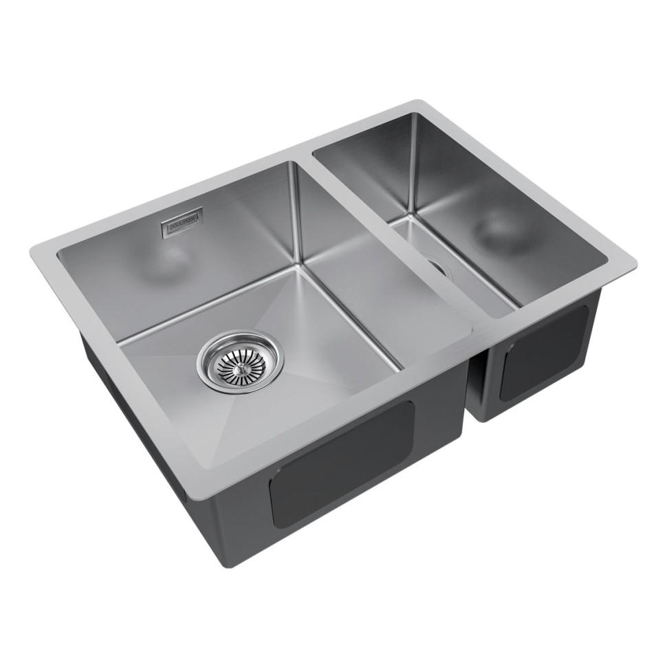 Мойка нерж. сталь GERBERG 59/2S UNI, PM225944-BSL, брашированная нерж.сталь, левая, 590х440мм, Paulmark