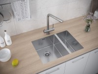 Мойка нерж. сталь GERBERG 59/2S UNI, PM225944-BSL, брашированная нерж.сталь, левая, 590х440мм, Paulmark