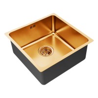 Мойка нерж. сталь VISTA 44, PM304444-BG, брашированное золото, 440х440мм, Paulmark