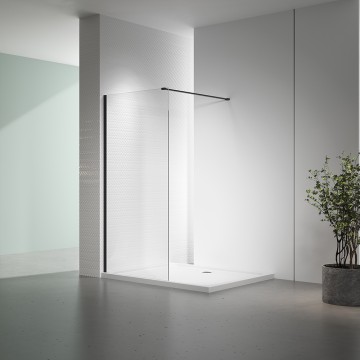 Душевая перегородка Veconi Korato KR-72B, 700x2000, черный, стекло прозрачное