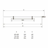 Шторка на ванну Veconi Palau PL-79, 900x1500, хром, стекло прозрачное